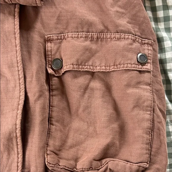 Free People linen blend Bomber Jacket - Picture 4 of 5